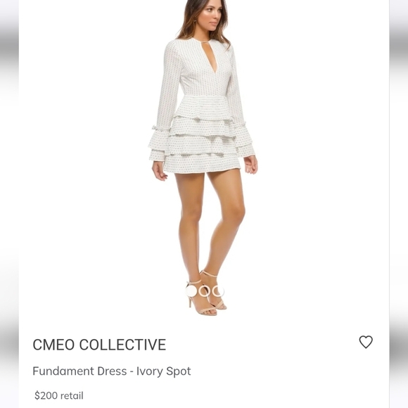 NWT C/MEO Collective Fundament Dress dotted ruffle dress. XXS - Picture 12 of 12